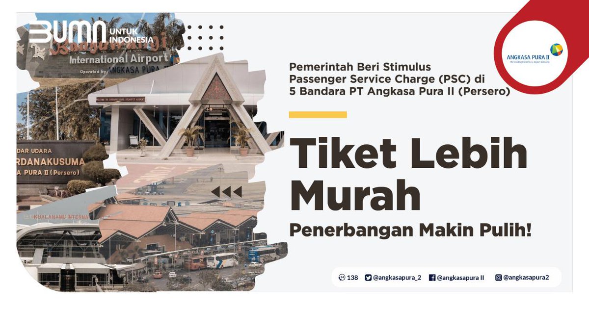 INJairports's tweet photo. Di sore hari yang senduh ini, #APmin mau kasih kabar gembira nagi #AP2friends??
Hayoo.. apa apa? Nungguin yah ? 😅
Jadi, tarif Passenger Service Charge (PSC) di lima  bandara PT Angkasa Pura II (AP II) dibayarkan Pemerintah atau gratis. 

#AngkasaPura2
#BUMNuntukIndonesia https://t.co/L8kXujGW4s