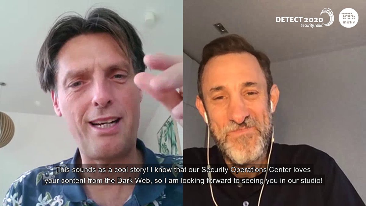 Tijdens de 1e aflevering van DETECT2020 op 4 november spreekt Amit Levy van IntSights over ransomware, IoT en het dark web. 
Cool stuff!

bit.ly/35LWTDB