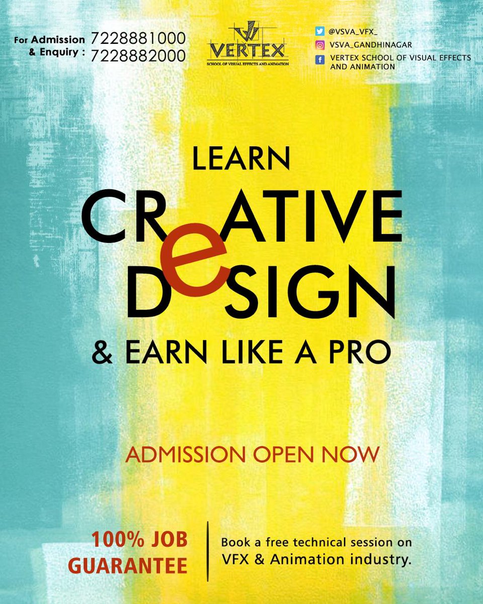 VSVA_VFX_'s tweet photo. Learn Creative Designing
#3DAnimation #VisualEffects #learnVFX #VFXCourses #VFX #VFXArtist #VFXProfessional #VFXIndustry #animation #cg #videoediting #graphicdesign #bestvfxinstitute #bestanimationinstitute #CG #3D #vfxtraining #vfxcareer #gandhinagar #ahmedabad #Gujrat https://t.co/zLvW5aohXX