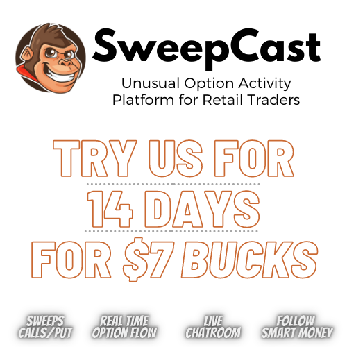If you've never used unusual option activity platform... you will see why ALL matured option traders use OPTION FLOW and especially