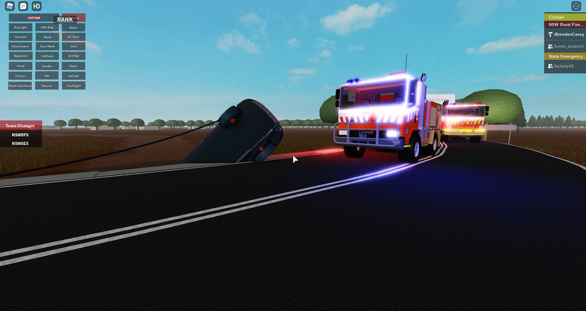 RFS_RBLX's tweet photo. RFS Crews along with SES crews responded to a MVA in the local area of coramba this afternoon. good job by both agencies #roblox #robloxdev https://t.co/414gYVj5w3