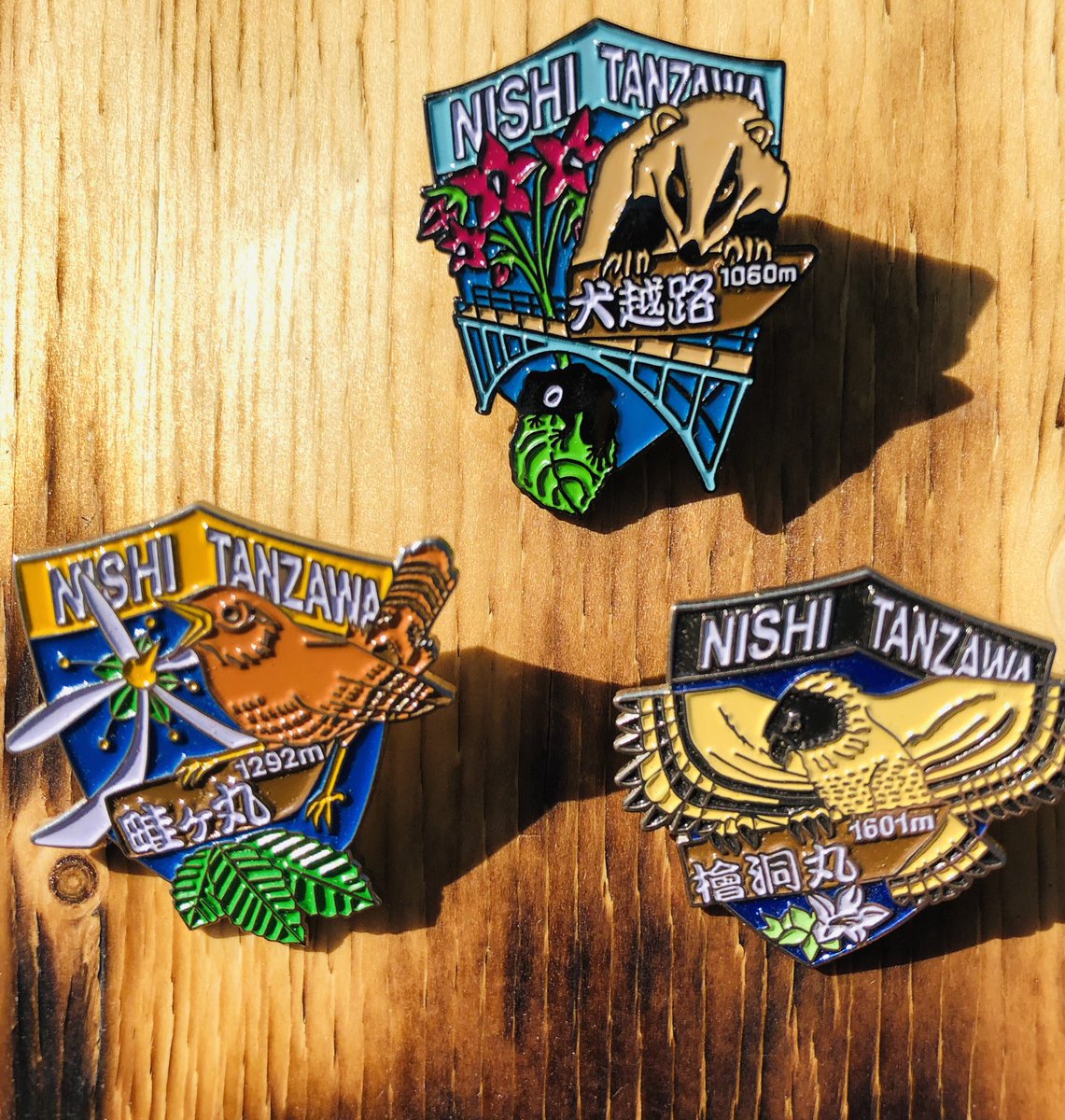 西丹沢ビジターセンターでは、 2020年西丹沢山開き記念バッジ (木札