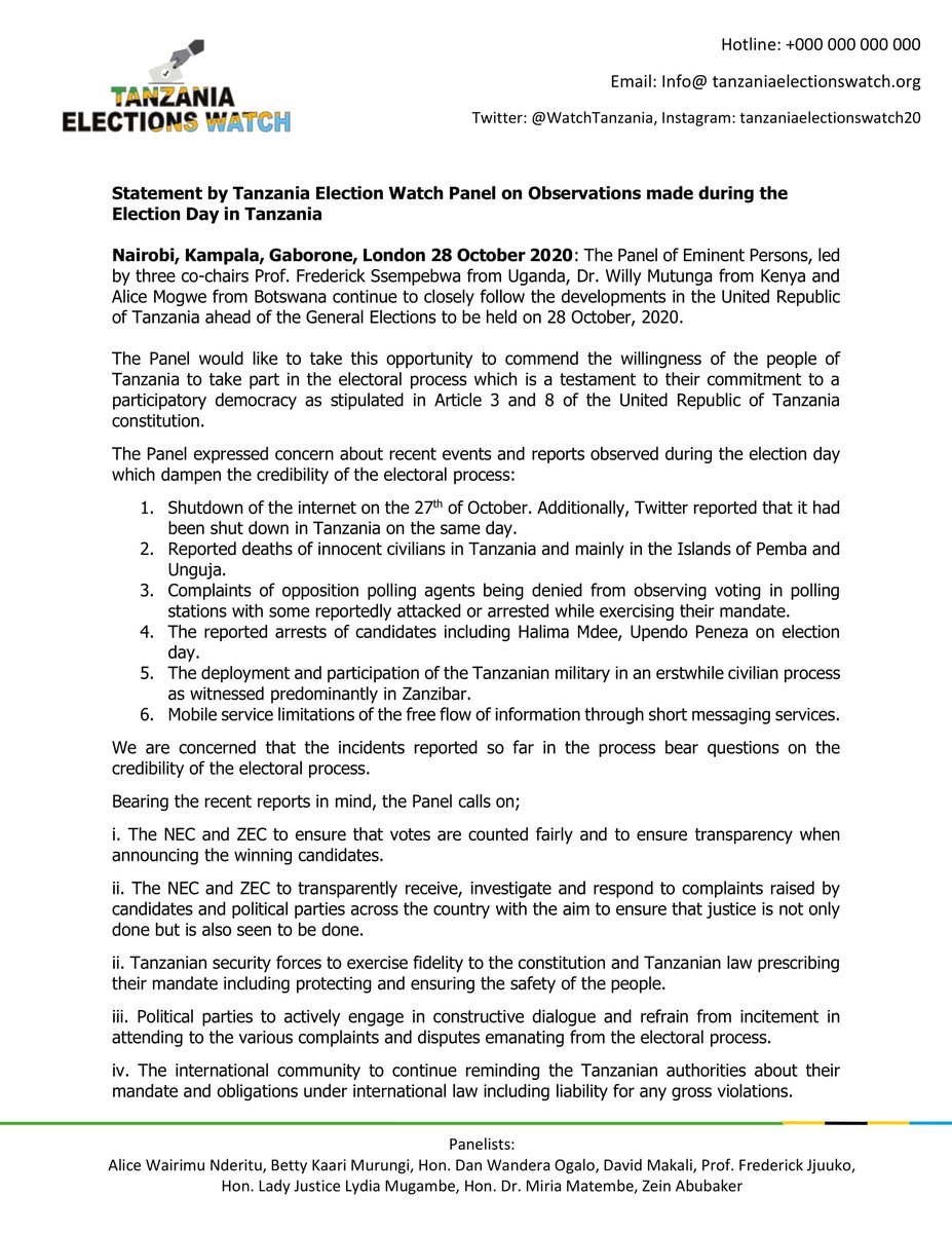 Tanzania Elections Watch tweet media