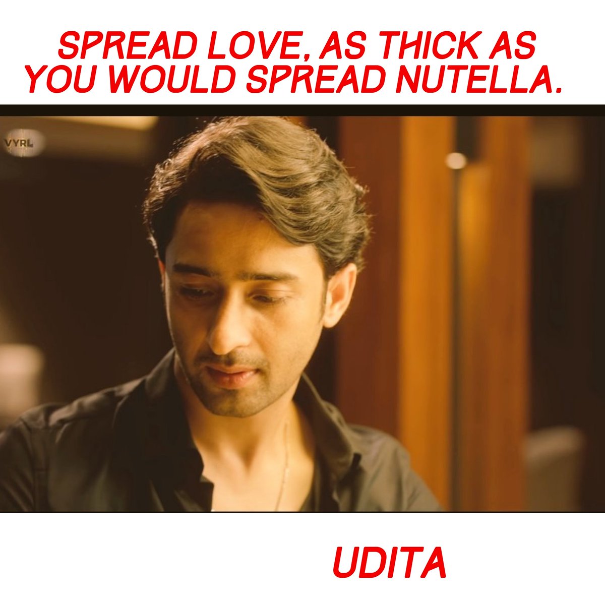 That's my unique way of celebrating the success of  #AeMereDil Spread love as thick as you would spread Nutella. Just like we cannot resist our share of Nutella, why resist sharing love with others!  #ShaheerSheikh  #LoveAndRespect