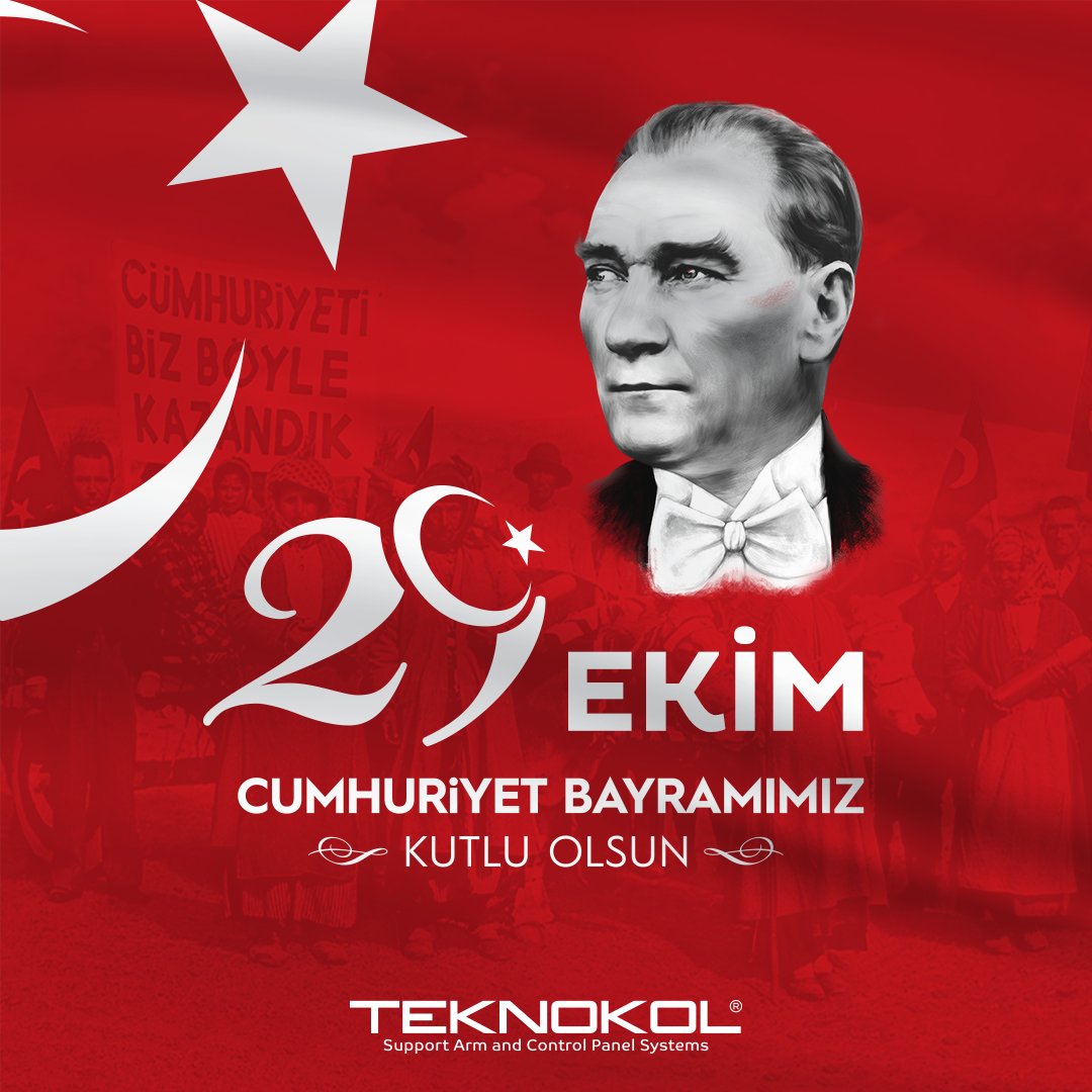 teknokol_as's tweet photo. Büyük Önder Gazi Mustafa Kemal Atatürk’ü, aziz şehitlerimizi ve gazilerimizi saygı ve rahmetle anıyoruz. 29 Ekim Cumhuriyet Bayramımız Kutlu Olsun.

#29ekim #cumhuriyetbayramı #atatürk #cumhuriyet #kutluolsun https://t.co/4VZpRIpFSH
