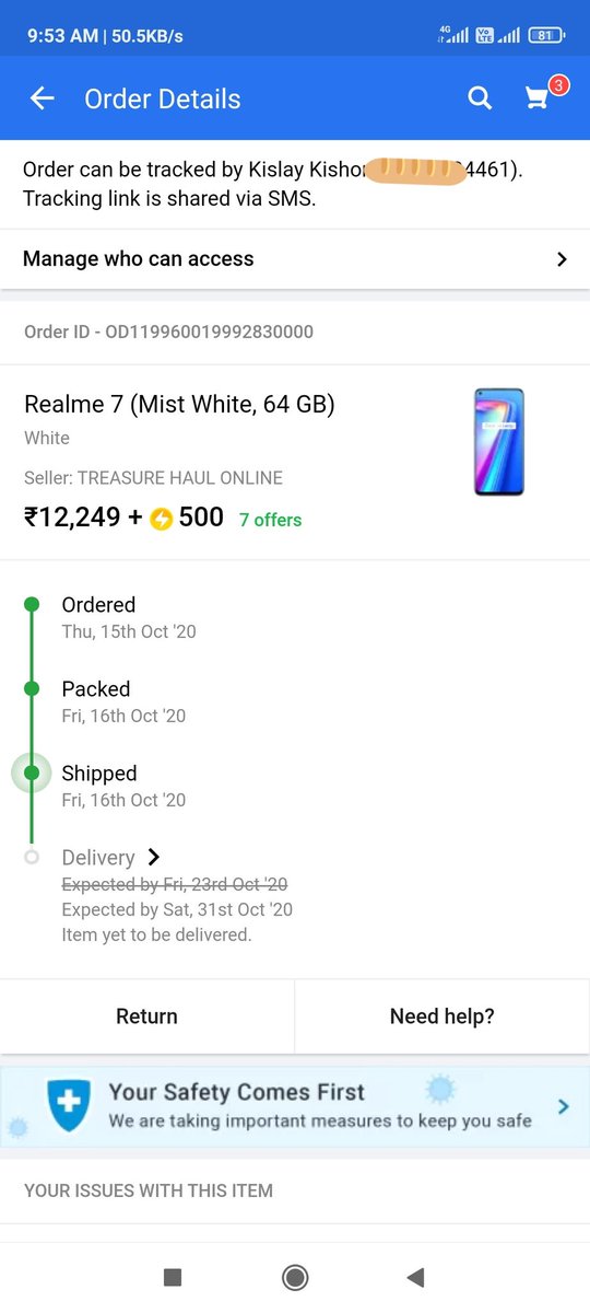 1kkverma's tweet photo. @Flipkart @flipkartsupport @EcomExpress_Ofc @_Kalyan_K @GoI_MeitY @ZeeBiharNews 
@SonuSood  Please help me to deliver my product ASAP because I am waiting for my product from 15 October and now they are saying it will be returned without delivering.Shame on flipkart delivery. https://t.co/wYwTr2gRBD