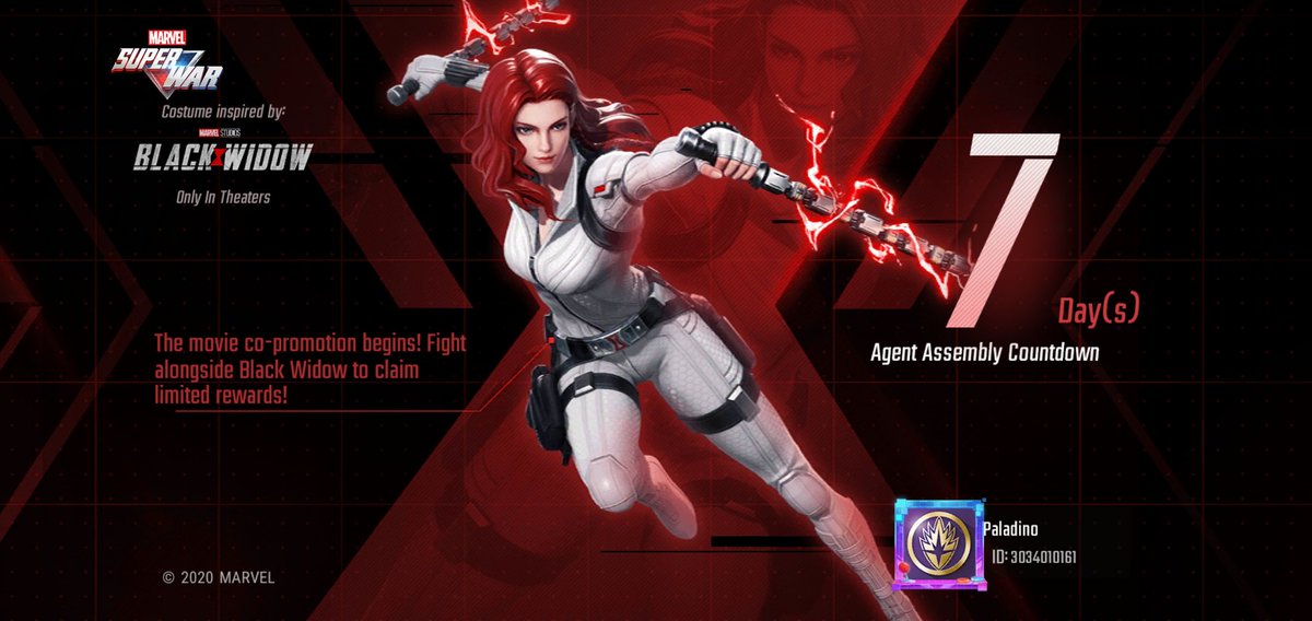 The movie co-promotion begins! Fight alongside Black Widow to claim limited rewards!