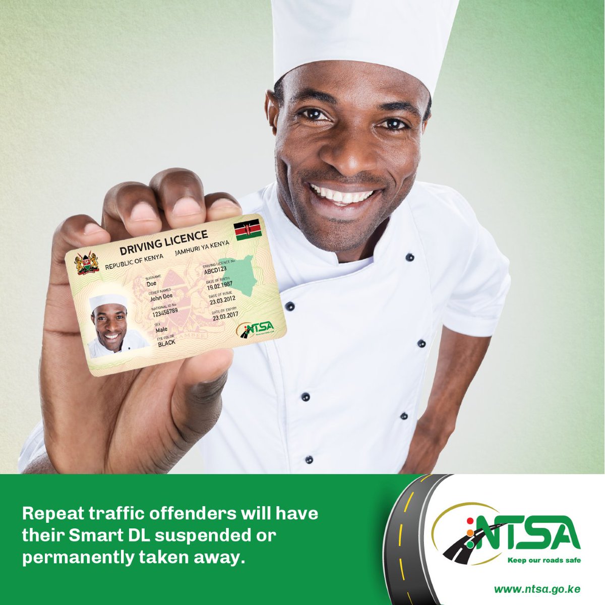 ntsa_kenya's tweet photo. We will be at the following @HudumaKenya centres on Saturday 31st October, 2020.
1. GPO Nairobi
2. Machakos
3. Nakuru
4. GPO Mombasa (30th, 31st Oct & 1stNov)
Book via your TIMS account & visit.
#SmartIsForAll #JipeSmartDL @InteriorKE @AccidentAlert_K @Ma3Route @KenyanTraffic. https://t.co/UaGUlkkwWx