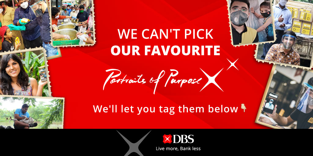 DBSBankIndia's tweet image. @DBSBankIndia is letting you take charge!
Tag your favourite entry for #PortraitsOfPurposeIndia to show your love.

Submit your story before 31st October, 2020 and stand a chance to win INR 50,000*. 
*T&amp;amp;C apply

Learn more here: go.dbs.com/portraitsofpur…

#LiveMoreBankLess