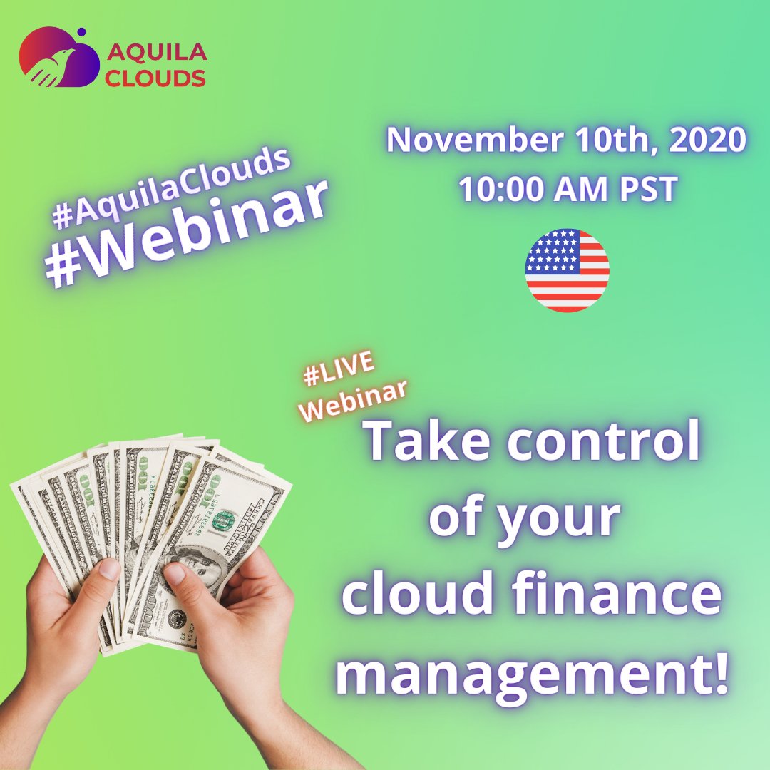 AquilaClouds's tweet photo. Join our webinar to learn how to take control of your cloud finance management! For more details and RSVP, please visit https://t.co/TtX4U0e4Lf. 
#aquilaclouds #cloudcomputing #cloudmanagement #aws #azure #gcp #cloudsolutions #cmp #insightedition #FinOps #webinar #eagleeye https://t.co/8t8RoxzeWb