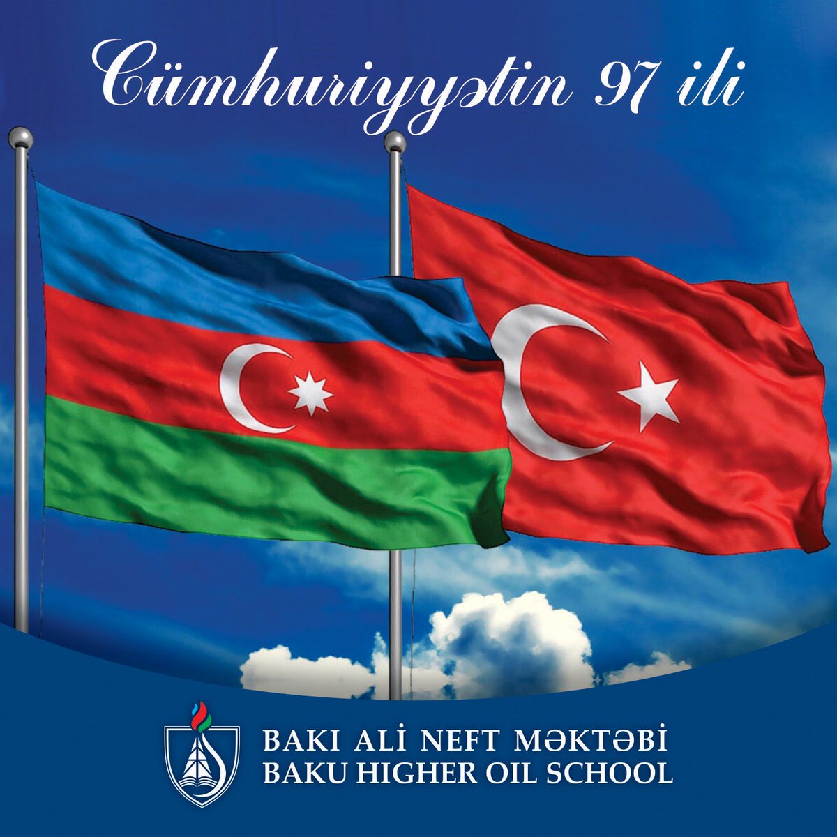 Bir millətik, iki dövlət,
Eyni arzu, eyni niyyət. 
Hər ikisi cümhuriyyət 
#Azərbaycan 🇦🇿 - #Türkiyə 🇹🇷

İstiklalın Mübarək Türkiyə!