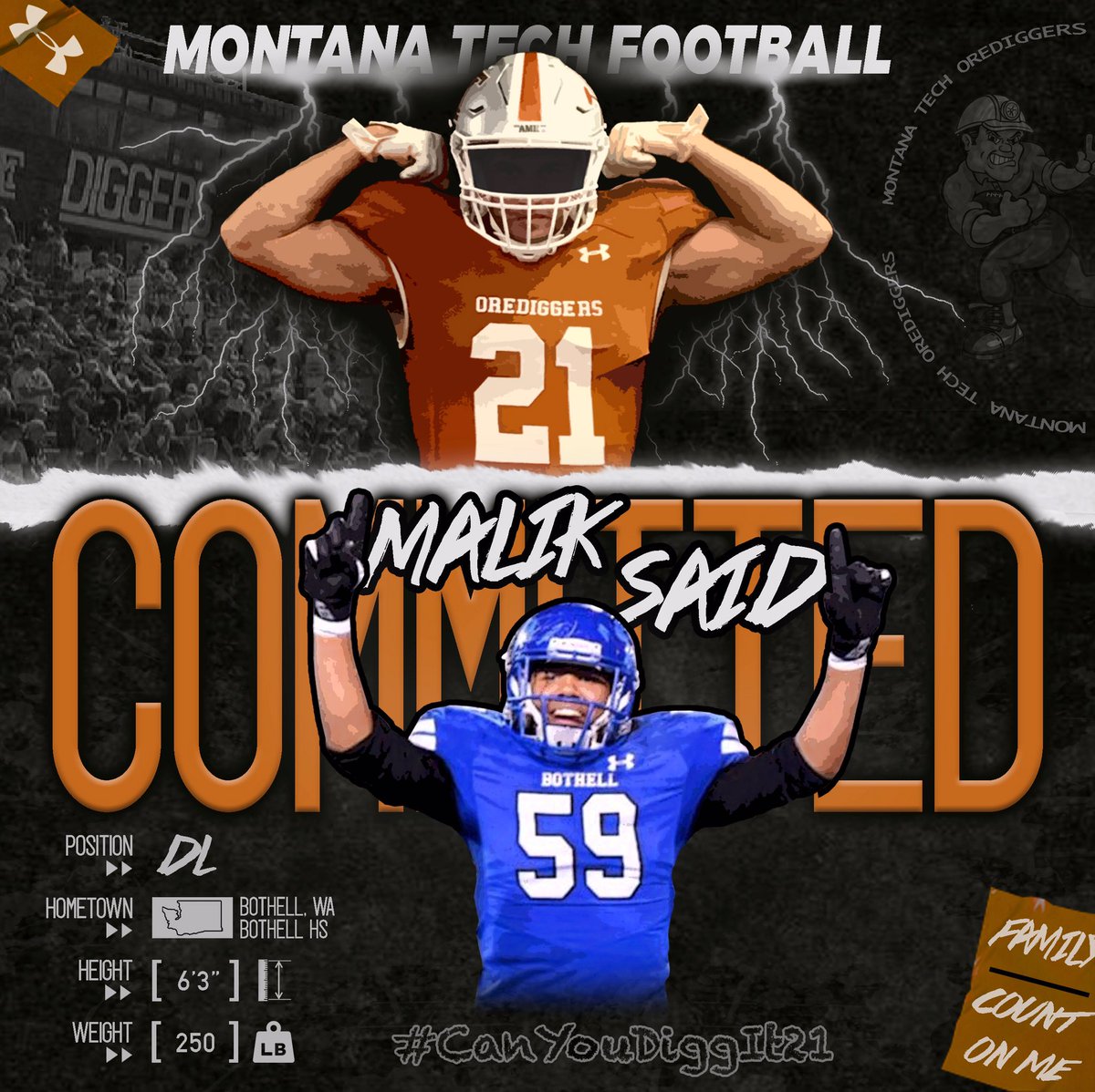 I’m blessed to say I’m able to continue my education and Football career <a href="/MonTechFootball/">Montana Tech Football</a>. Thank you to everyone that’s supported me along the way <a href="/CoachBrautigam/">Nick Brautigam Sr</a> <a href="/CoachMagana/">Coach Magaña</a> <a href="/CoachKyleSamson/">Kyle Samson</a>  <a href="/NWBallers1/">Northwest Ballers</a> <a href="/NW_Spotlight/">NW SPOTLIGHT ATH'S</a> <a href="/BHSBlueTrain/">Bothell Football</a> #CanYouDiggIt21