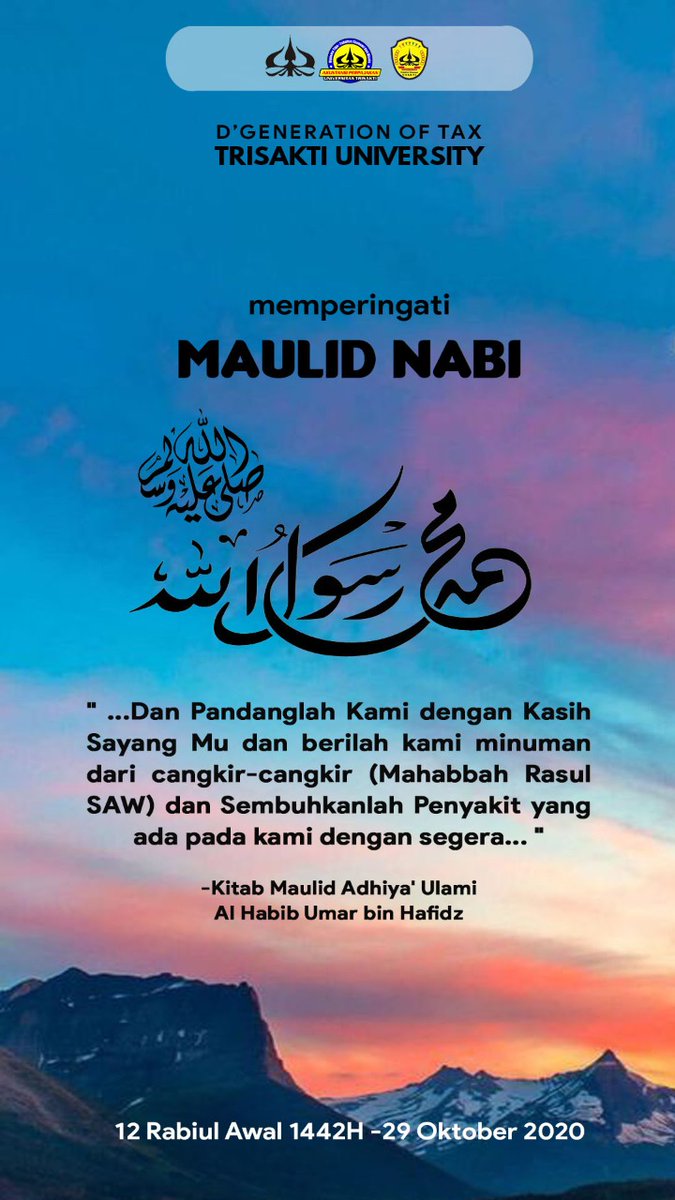 Dapat meningkatkan kasih sayang, mengutamakan kebenaran, mempererat tali persaudaraan serta menjunjung tinggi toleransi adalah moment hari maulid Nabi Muhammad Shalallahu Alaihi Wassalam.

Selamat merayakan Maulid Nabi 1442 H. 
#MaulidNabi1442H