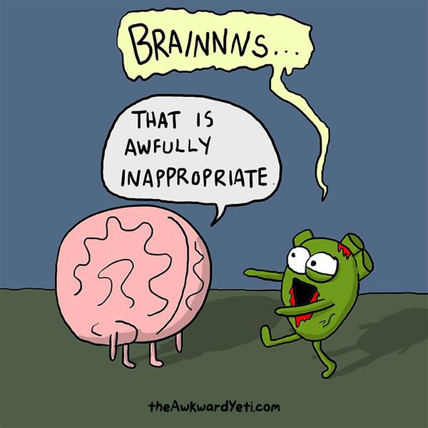 weberbrains's tweet photo. How do zombies study for tests? By eating brain food! ๐ง๐ง There sure seem to be a lot of tests this weekend ๐ฅ
#weberbrains #wsuneuro #weberneuro #webernurhopsi #weberscience https://t.co/NKxi9uAQie