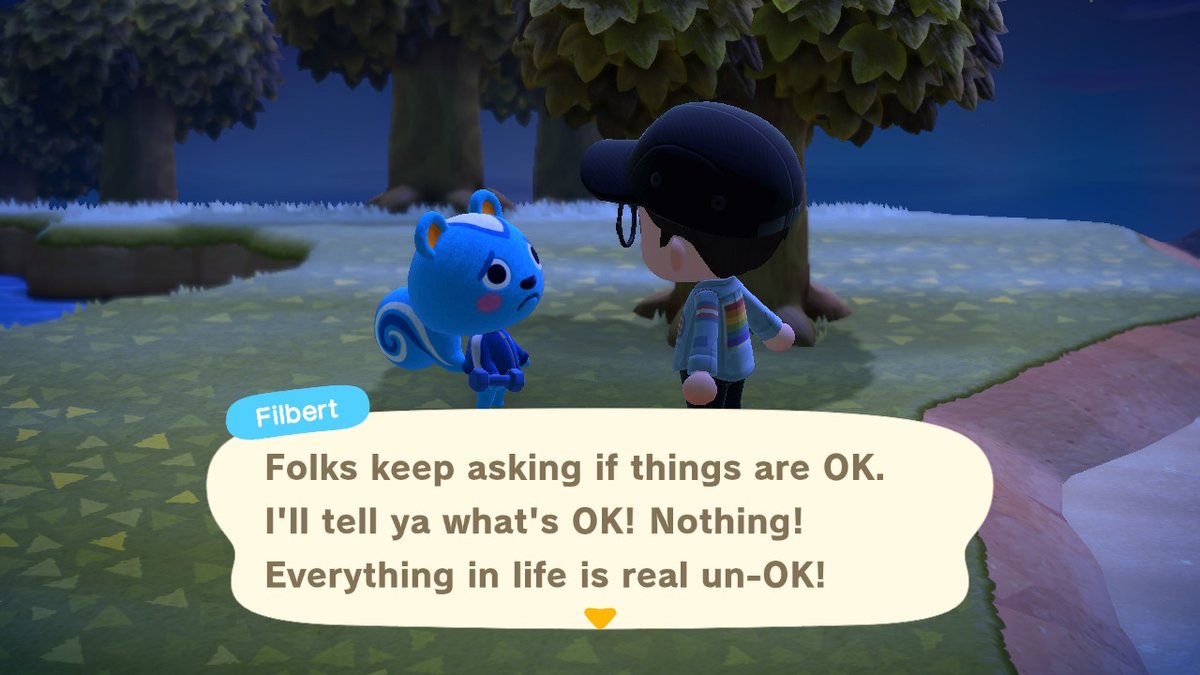 AcnhAsia's tweet photo. Filbert being relatable as usual https://t.co/kEhXBxKH9h