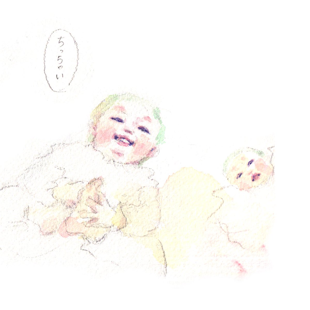 「おうちに赤ちゃんがきた。

#水彩育児日記 」|yukkoのイラスト