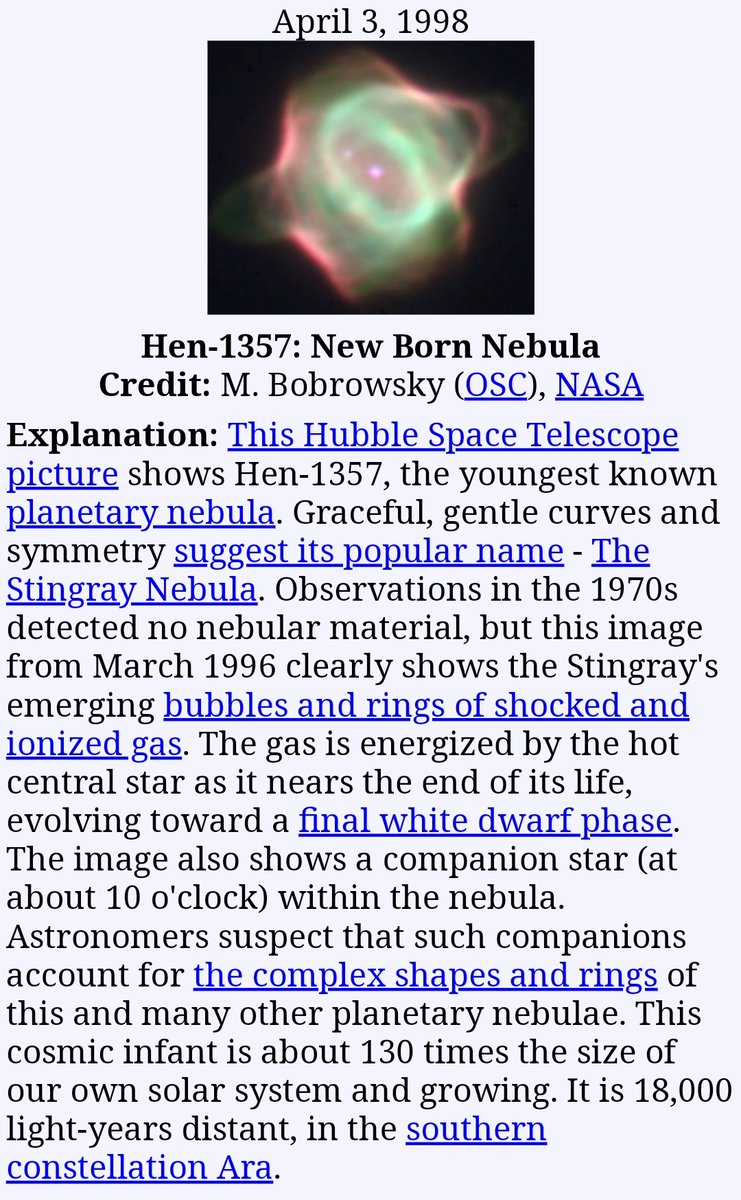 no dia que o seonghwa nasceu, esse foi o post da NASA, contando sobre o nascimento de uma nebulosa. uma nebulosa é composta por nuvens cósmicas de poeira espacial ou seja, de restos de estrelas que se desagregaram. ela se chama nebulosa Stingrey (pq ela parece uma arraia hehe)+