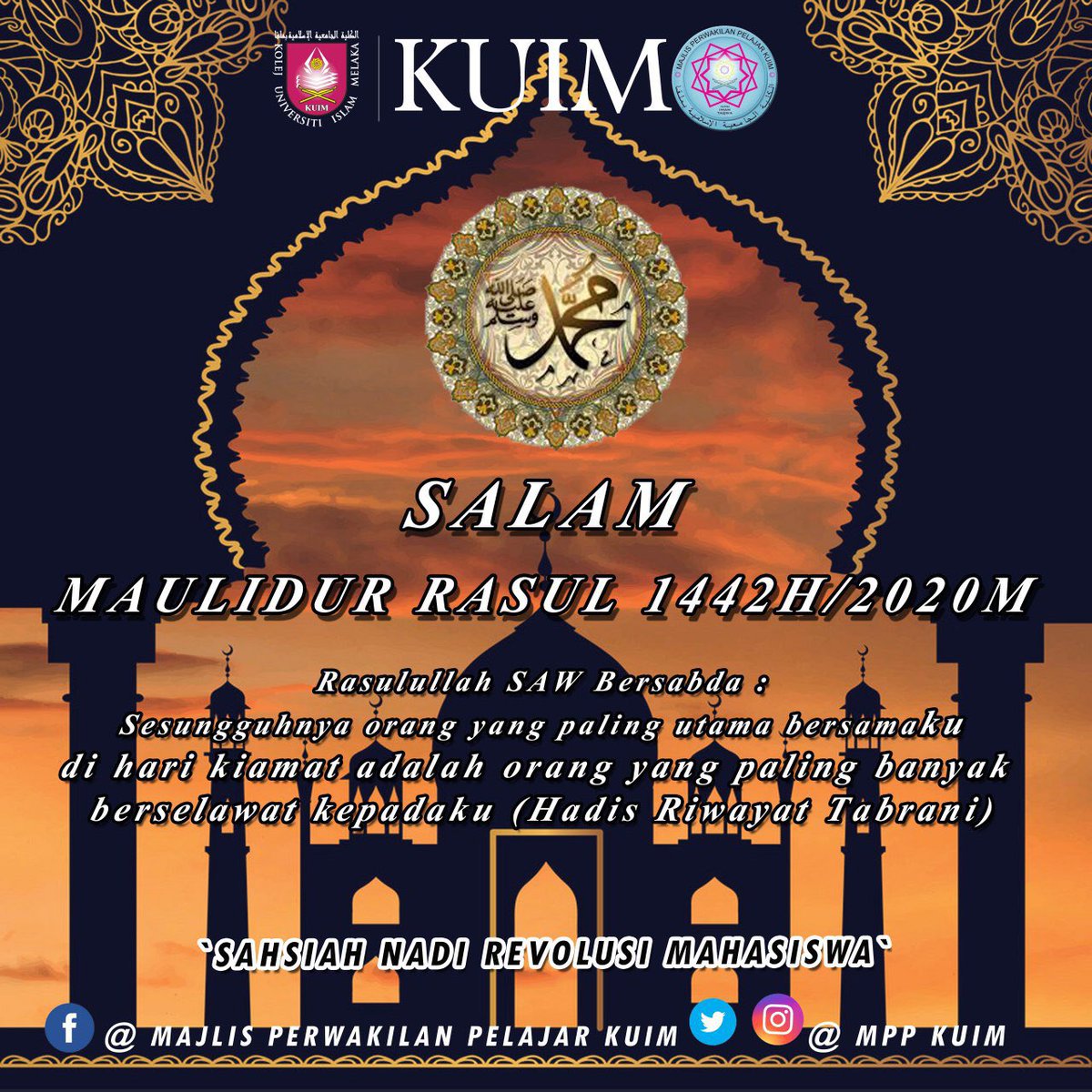 mppkuim's tweet photo. [SELAMAT MENYAMBUT MAULIDUR RASUL 1442H/2020M] https://t.co/PUNReRiMDf