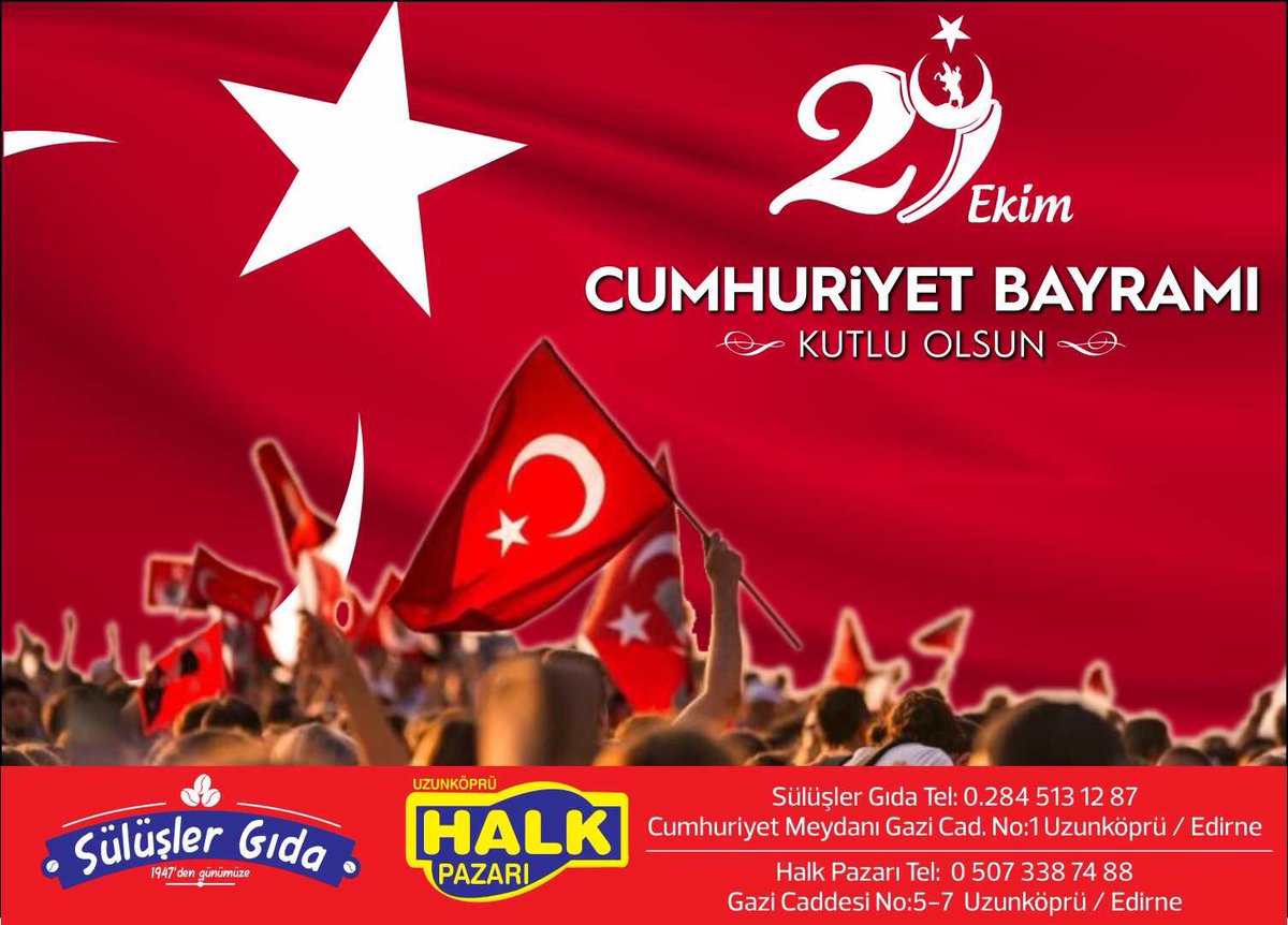 Gazi Mustafa Kemal Atatürk ve silah arkadaşlarını saygı , sevgi , rahmet ve minnetle anıyoruz ..
#29EkimCumhuriyetBayramımız kutlu olsun ..