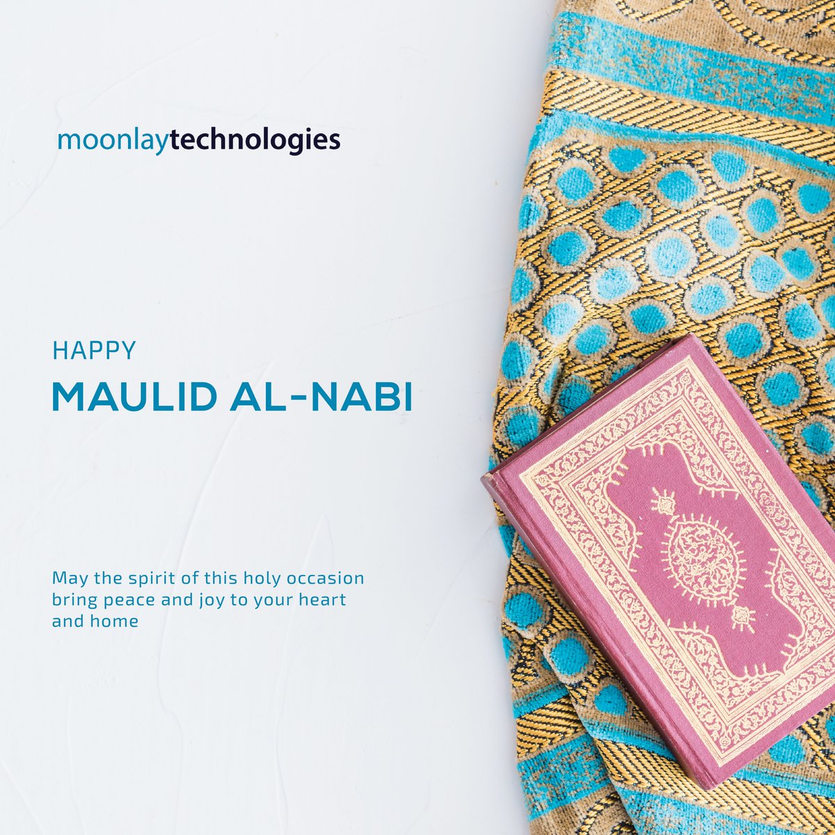 moonlaytech's tweet photo. May the spirit of this holy occasion bring peace and joy to your heart and home.

Happy Maulid Al-Nabi.

#Moonlay #MaulidNabi #Maulid1442 #MaulidNabi1442H #Maulid #happiness #joy #PeaceAndLove https://t.co/w2enoHEu21