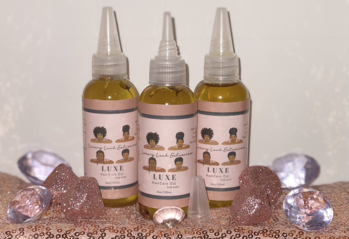 LuxuryLushXtens's tweet photo. Luxe HairCare Oil For Kidz 

Made w/ Natural Oils Such As Our Main Ingredient Jamaican Black Castor Oil, Grape Seed Oil &amp; Coconut Oil *Plus More*

Dedicated To The Delicate  Scalp Of Children !Now Your Child Can Have Their Own HairCare Oil ! #BlackOwnedBusiness https://t.co/Yba4nOhQLA