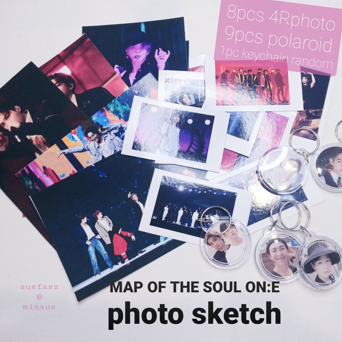 SUEShop93's tweet photo. MAP OF THE SOUL ON:E
photo sketch

8pcs 4R PHOTO
9pcs POLAROID
1pc keychain random

RM13

#bts #btsfankit #4rphoto #polaroid #polaroidbts #btspolaroid #btsmalaysia #army #btsarmy #armymalaysia #armymy #armyracle https://t.co/bLRjmw74v8