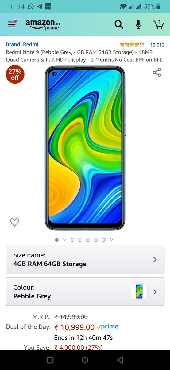 NishantJain_88's tweet image. Deal Price - ₹ 10,999/-

#AmazonGreatIndianFestival #AmazonSpecialsRedmiNote9
@amazonIN

Join Guys
@Mercy_ness
@kapil_vinayak_
@harssh98
@satyapaljain_86
@bliss_berri
@SirajMuhammadai
@acidkidrock
@chilled_Sup
@krishna1334
@fashionistaTS
@tankhardik
@Rain_Man25