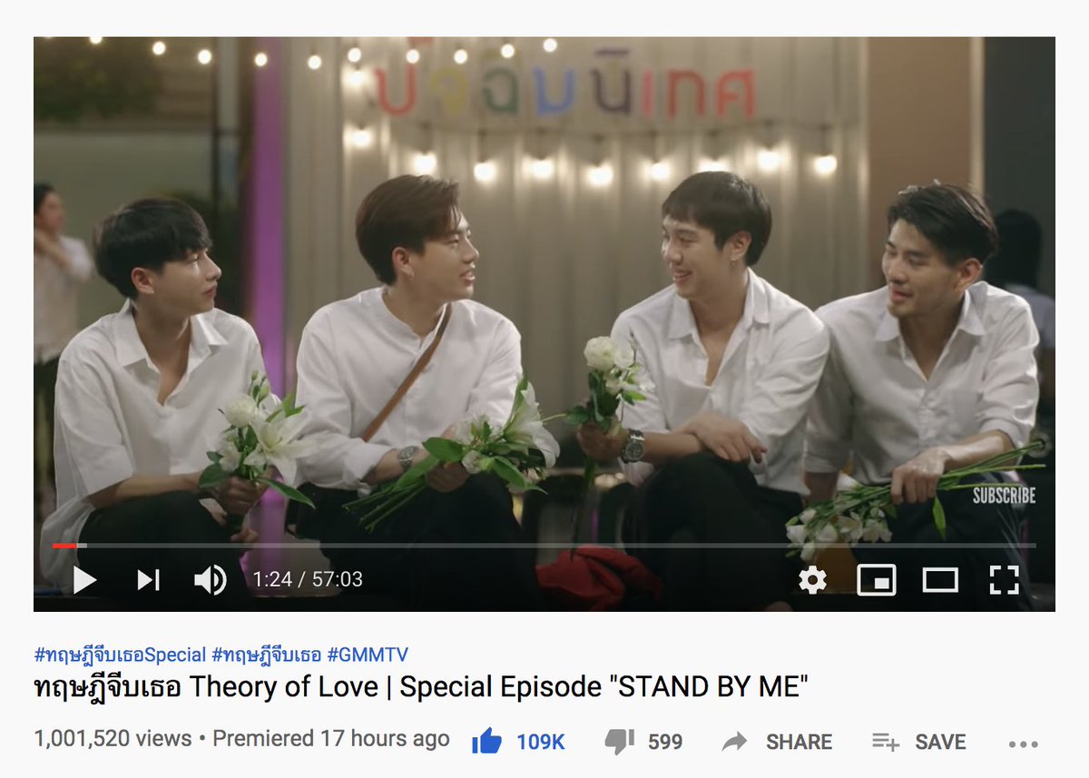 GMMTV's tweet photo. 💚 Thank you for 1M views #ทฤษฎีจีบเธอSpecial
👉 https://t.co/UZYa1elpO7

#GMMTV https://t.co/0og42lhML3