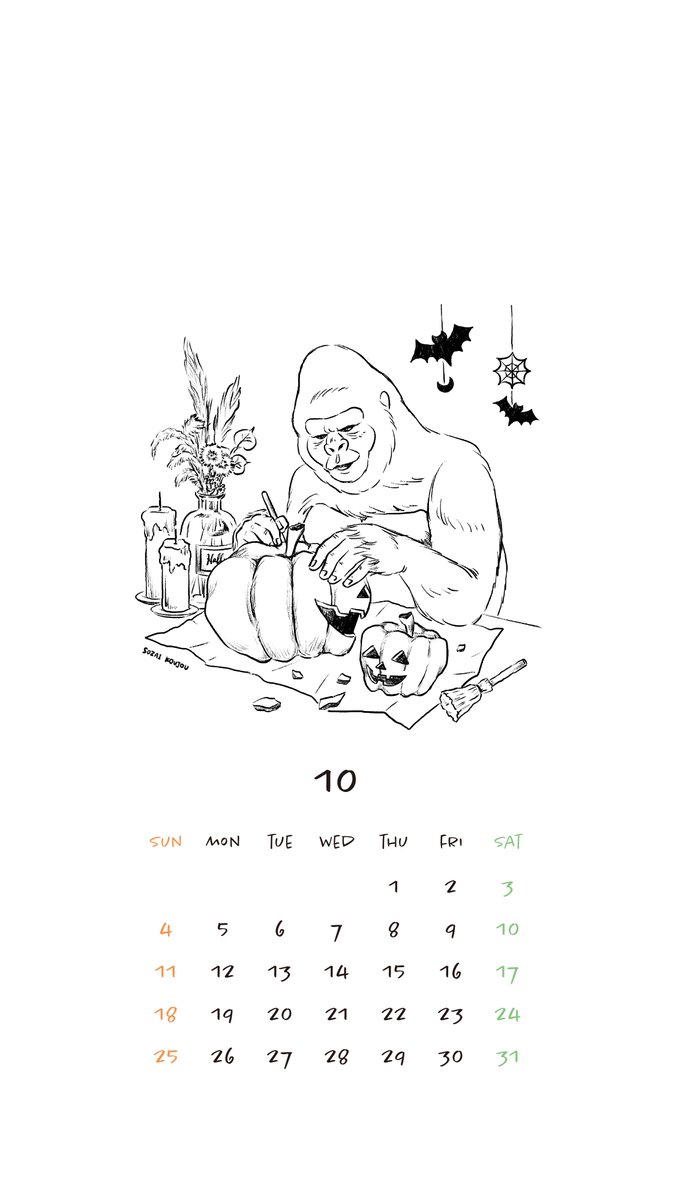 素材工場 ゴリラ推しのフリー素材サイト Twitterissa 10月の ゴリラカレンダー 壁紙 ハロウィン もラストスパートです スマホ用 タブレット Pc用の2つご用意しています こちらから画像保存してお使いください 以前ツイートした際に いいね して 素材工場 ゴリラ推しのフリー素材サイト Twitterissa 10月の ゴリラカレンダー 壁紙 ハロウィン もラストスパートです スマホ用 タブレット Pc用の2つご用意しています こちらから画像保存してお使いください 以前ツイートした際に いいね して