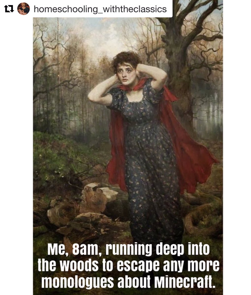 schoolsuccess20's tweet photo. Or you could check out our chapter on motivation to get him off Minecraft and back onto school. But sure, the woods are nice too. 🤣🤣 #mommemes #Minecraft https://t.co/pNRENyEhGq