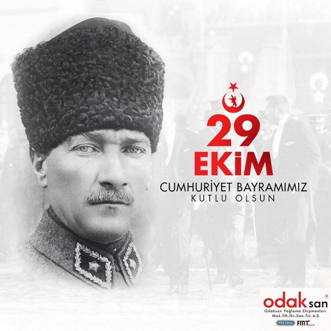 Cumhuriyetimizin ilanının 97. yılında Büyük Önderimiz Gazi Mustafa Kemal Atatürk’ü, aziz şehitlerimizi ve gazilerimizi saygı ve rahmetle anıyoruz. 
29 Ekim Cumhuriyet Bayramımız Kutlu Olsun! 🇹🇷🇹🇷🇹🇷

#29Ekim #CumhuriyetBayramı #mustafakemalatatürk