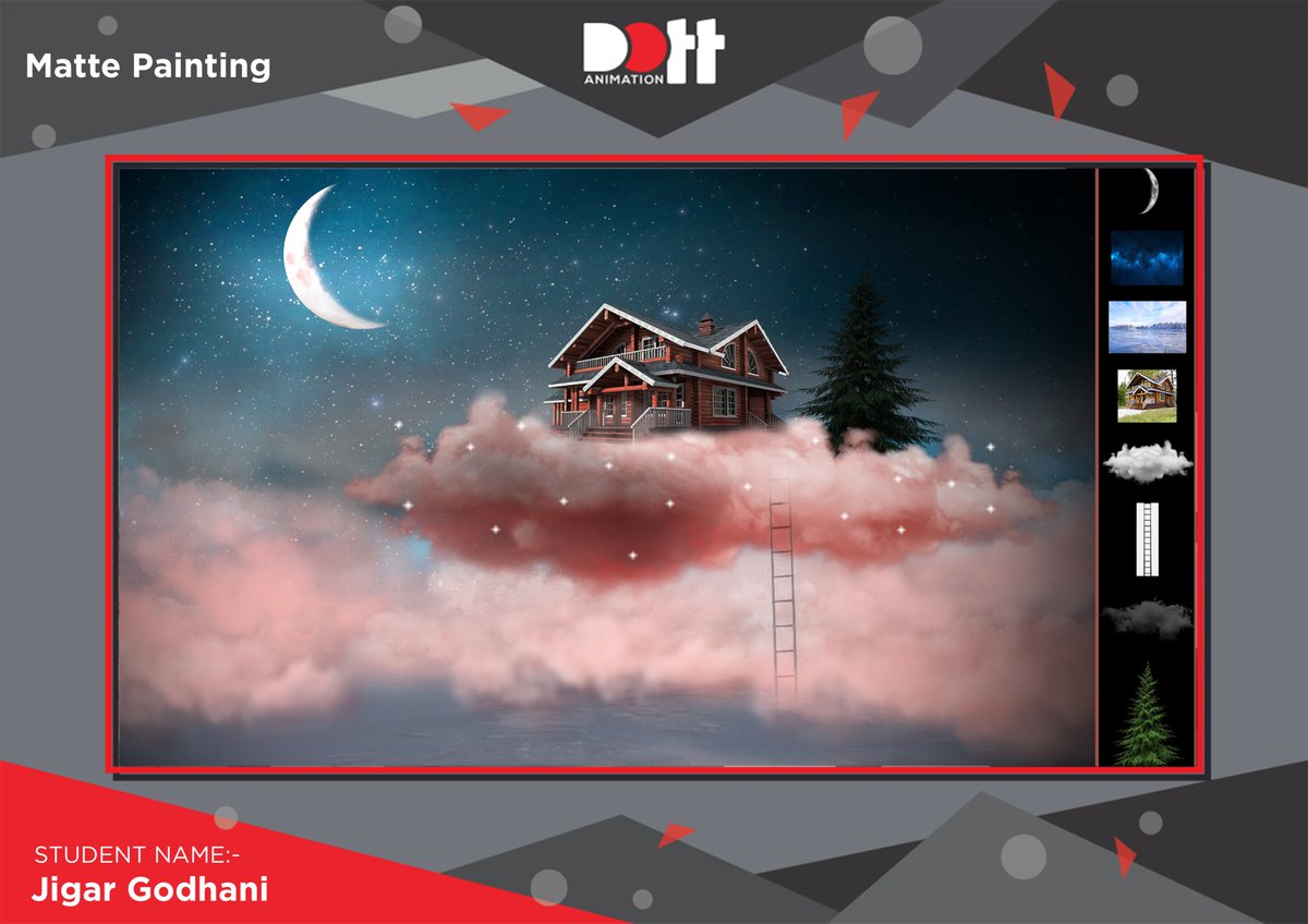 DottAnimation's tweet photo. STUDENT WORK
Student Name :- Jigar Godhani
Category :- Matte Painting
Software :- Photoshop

#Matte_Painting #Artist #Rajkot #3D #Animation #Graphic_design #Architecture #Game_Design #Movie_Making #Visual_Effects #Video #Editing #Freelancing #Job #Placement #Assistance https://t.co/kORhSnyaqz