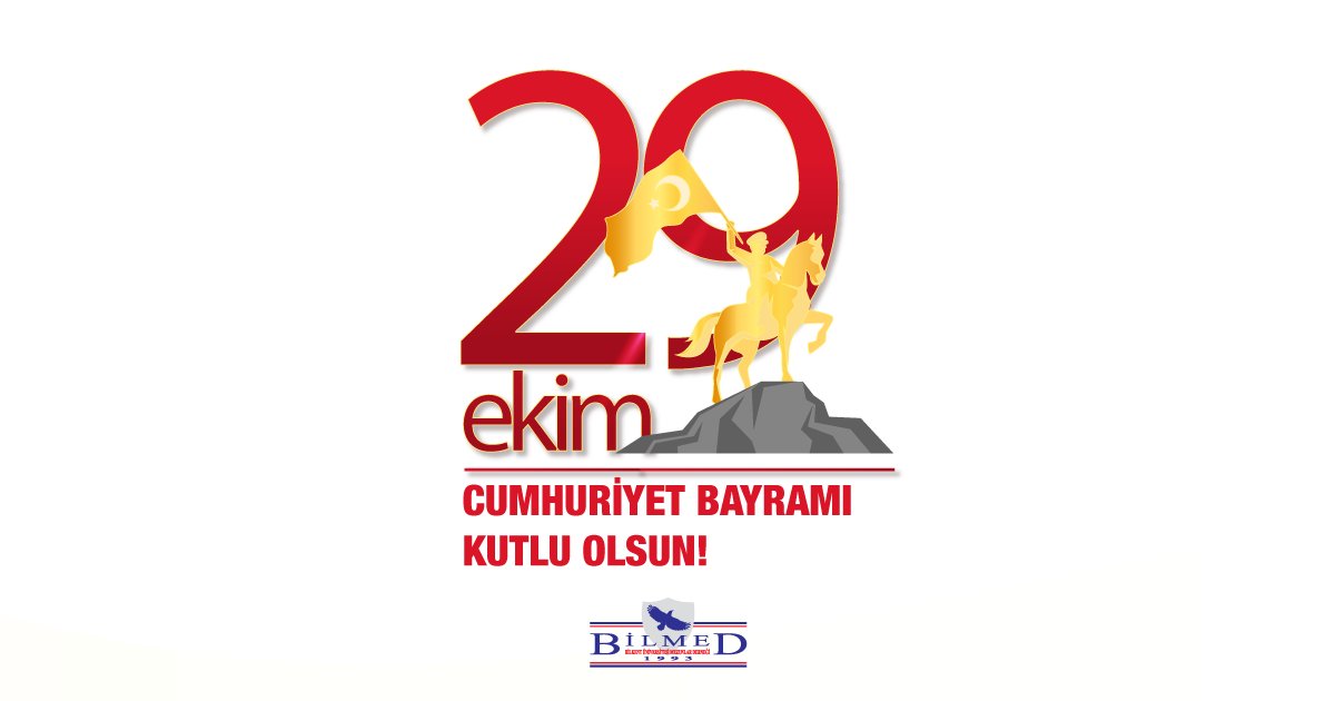 Kurtuluş mücadelesini azim ve kararlılıkla kazanmış bir ulusun mensubu olmaktan dolayı bugün daha da fazla gururluyuz. Cumhuriyet’in ilanının 97. yılında Ulu Önder Gazi Mustafa Kemal Atatürk’e şükran ve saygıyla...29 Ekim Cumhuriyet Bayramı kutlu olsun! #cumhuriyetbayramı #bilmed