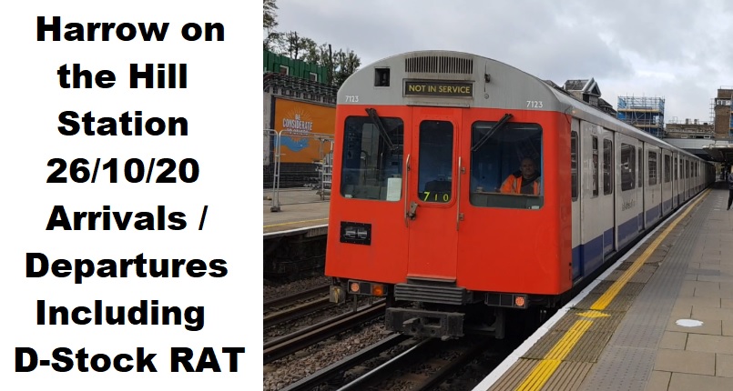 MainlyTrains's tweet photo. Harrow on the Hill Station on 26/10/20 arrivals and Departing including D-Stock RAT
https://t.co/ltnkIb7gLf
#mainlytrains #Metropolitanline #Railheadadhesiontrain
#Chilterntrains #S8stock #Harrowonthehillstation #Class165 #Dstock #RAT https://t.co/DZup2VsFg3