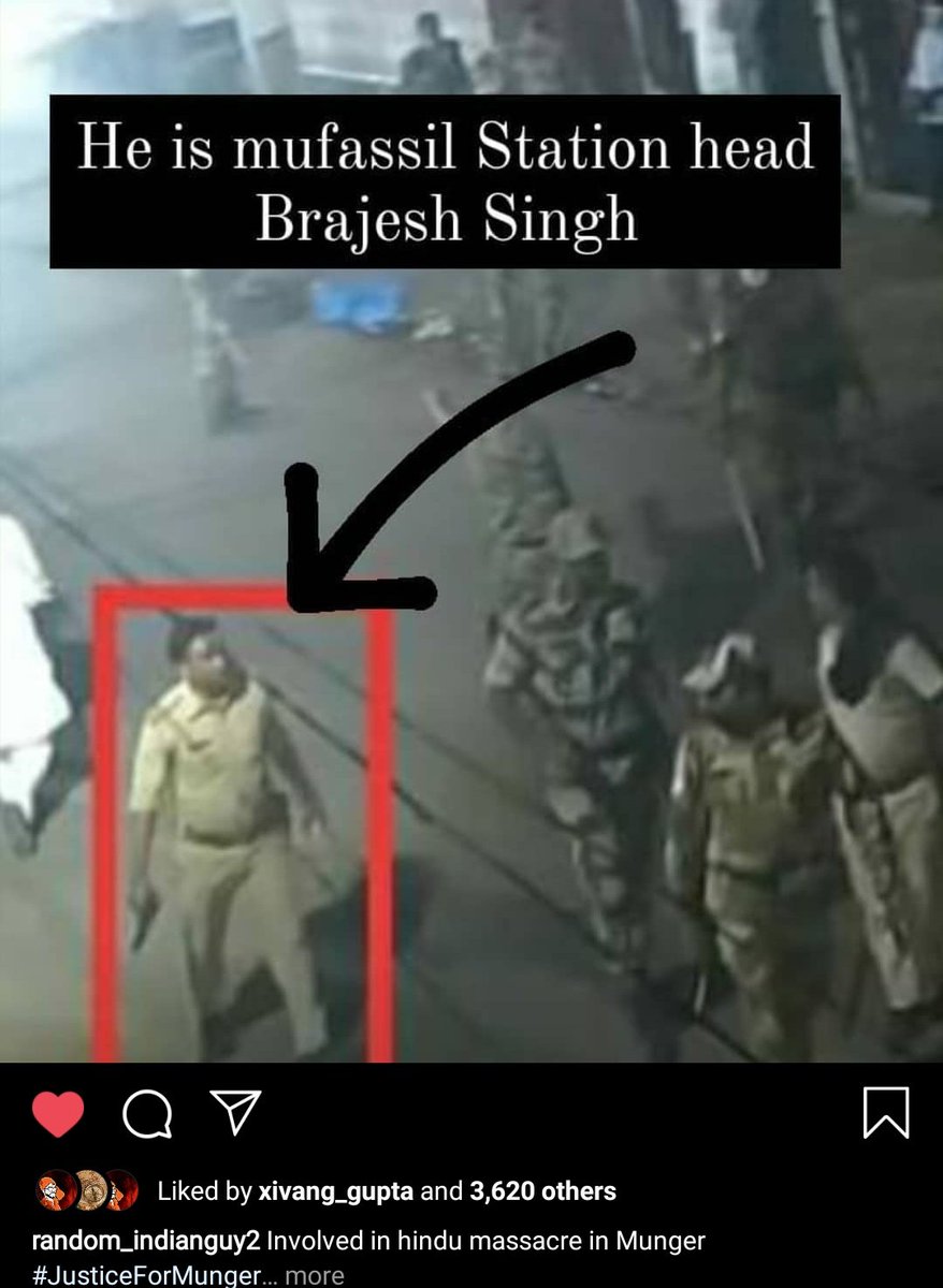 annonymous0426's tweet photo. We Want Justice @NitishKumar @SushilModi 
Arrest Lipi Singh &amp; Other Officers involved in Munger Hindu Massacre
#JusticeForMunger https://t.co/RFDtpe4w5X