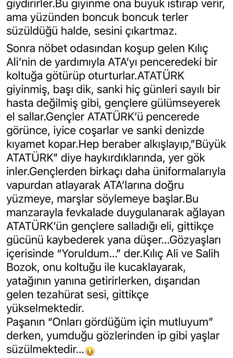 TansuYegen's tweet photo. 29 Ekim 1938, Atamızın hasta yatağından kalkıp gençleri selamladığı o anların hikayesi... https://t.co/V3ySkvh7oS