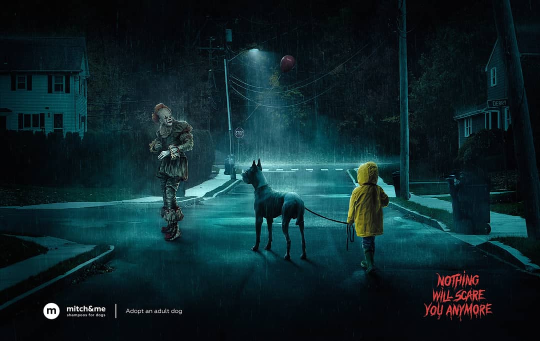 PouchSocial's tweet photo. Nothing will scare you anymore.

Mitch&amp;Me (dog's shampoo brand) with these print ads is creating an awareness about adopting adult bully breeds like pitbull, rottie mastiff etc.

#Halloween2020 #Halloween #dogsoftwitter #dogs #marketing  #socialpouch https://t.co/ekOhgySYxS