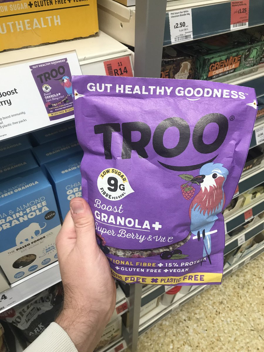 Troo Boost Granola + Super Berry & Vit E! 🥣 At Sainsbury’s @eattroo #troo #granola #superberry #vitamine #cereal #breakfast #wellthisisnew https://t.co/BeYJj1M6Ep