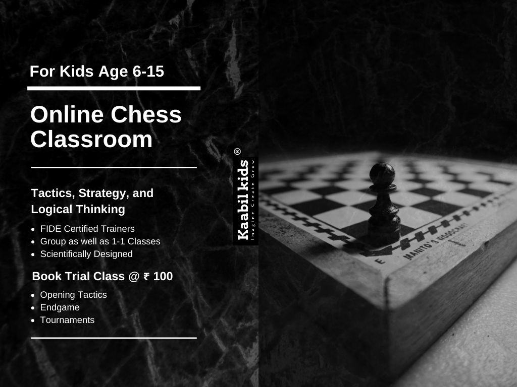 KaabilKids's tweet photo. No matter how much #chess you play, you can never be sure of the next match. Learning from the best not only increases of chances of winning but, shapes your mind in way to memorize better, think logically, and excel. 

#growthegame #chasecheck https://t.co/0LtMeegZQY