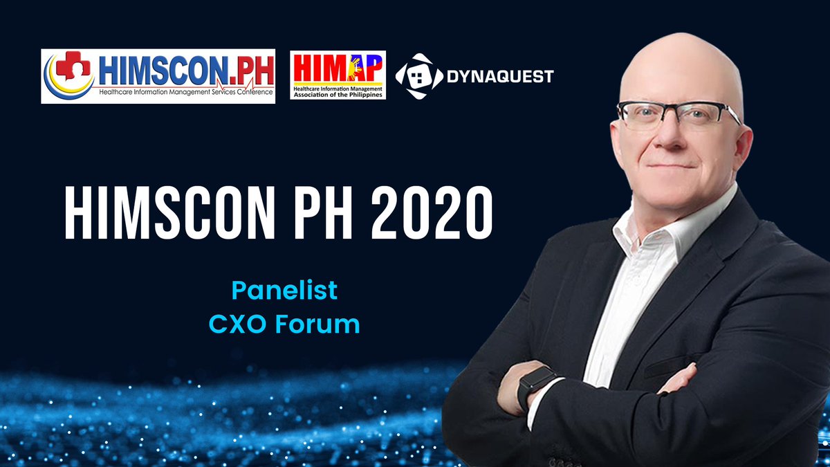 DynaquestPH's tweet photo. DynaQuest CEO & Founder Randy Knutson will be a panelist for the CXO Forum in the virtual HIMSCON PH 2020!
#DynaQuest #HealthInformation #HealthInformationManagement #HIMAP #HIMSCON #HIMSCONPH #HIMSCON2020 #EHR #ElectronicHealth #HealthInformationTechnology https://t.co/lMDhvelsVY