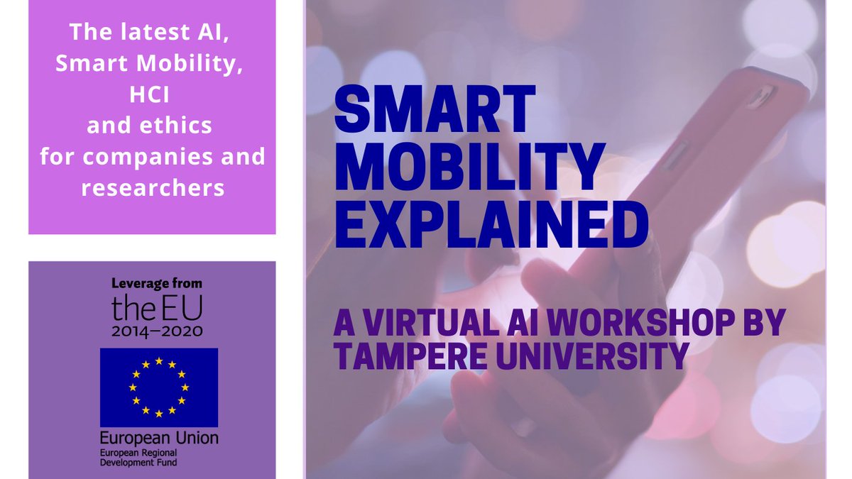 AI_Hub_Tampere's tweet photo. KITE Project's November 12th online workshop discusses #SmartMobility and its opportunities. Join the workshop and hear examples from real companies' use cases https://t.co/TqnH3jdl9y . The registration is now open! https://t.co/1ZIqE9oTuN