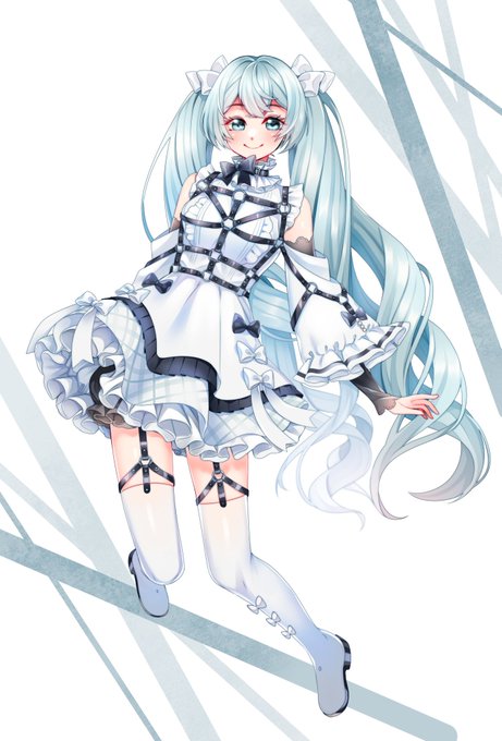 「garter straps very long hair」 illustration images(Oldest)