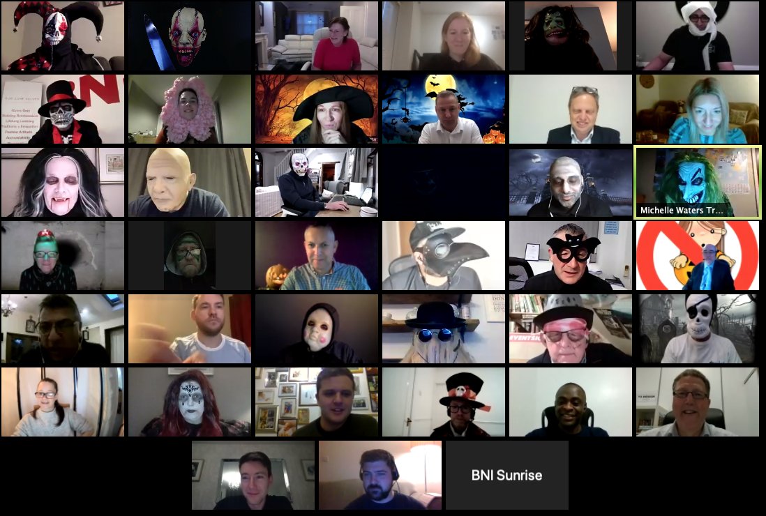 At a Networking Meeting with #bni <a href="/BNISunrise/">BNI Sunrise</a> with a Halloween Theme. Great efforts from everyone to get into the spirit.