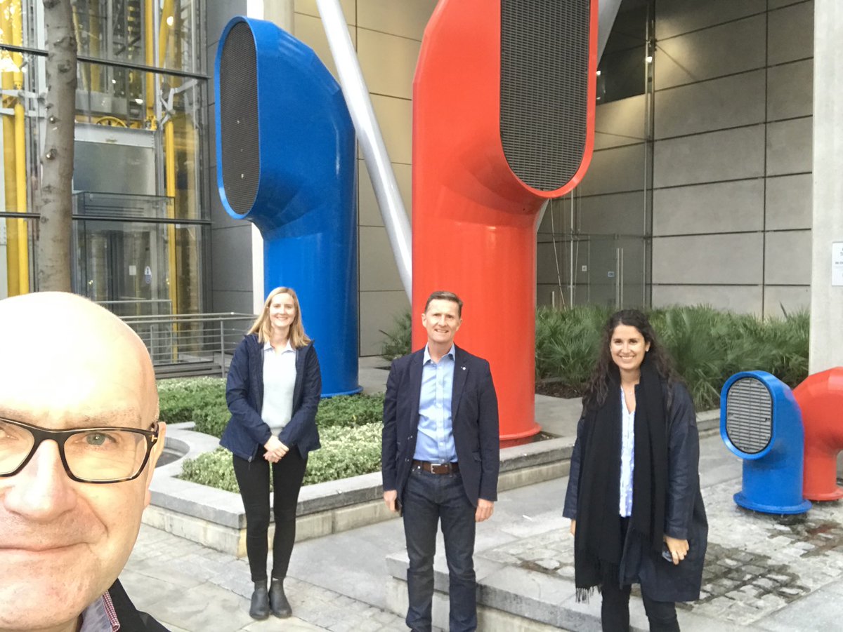 MarkLacey7's tweet photo. We believe it’s important to understand the design and quality aspirations of architects we are working with - we recently enjoyed an architectural walking tour followed of course, by a 🍷#ange #mudie #marissa ⁦@alinea_LLP⁩ #londonisopen #alineaprojects #RSHPbuildings https://t.co/SYdLM9xwKe