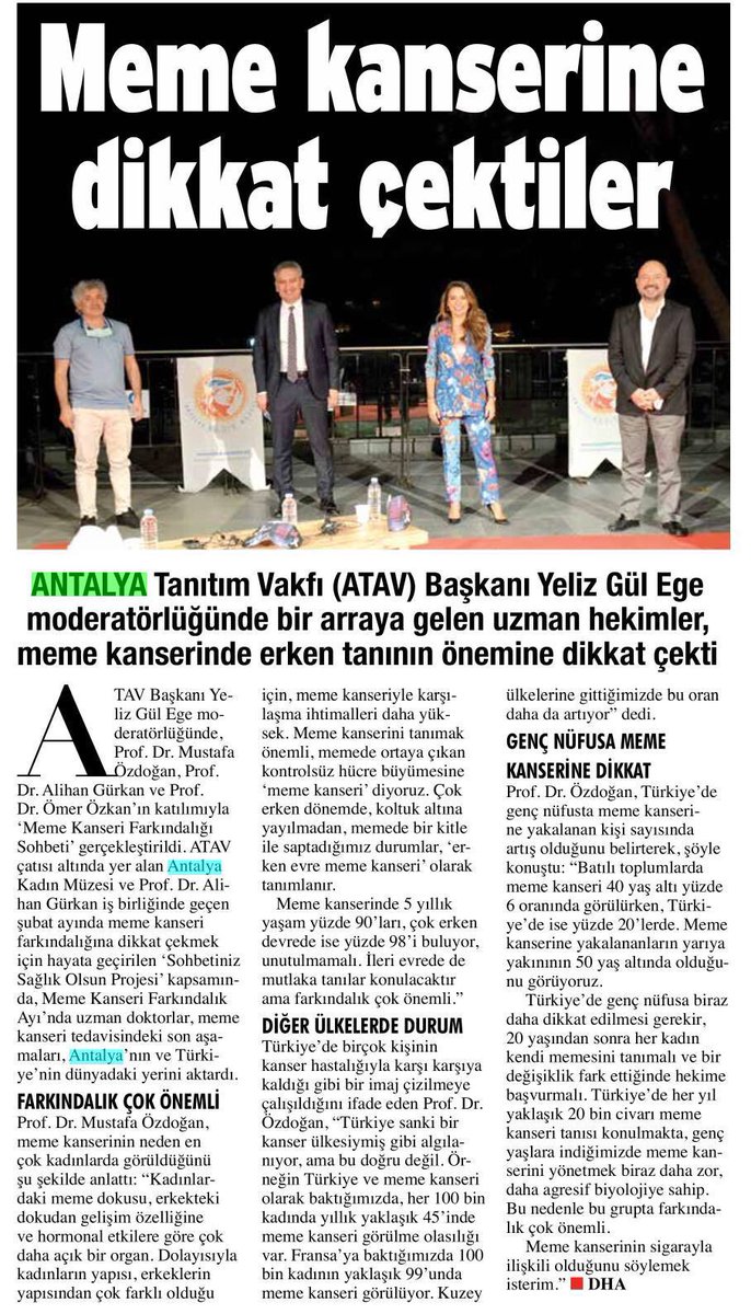antalyafestival's tweet photo. 📺 Meme Kanseri Farkındalığı Sohbeti @AntalyaKanalV 
⚠️Erken Tanının Önemine Dikkat Çektiler
Basında yer alan haberlerimiz 📰 @klinikte @ProfAlihan @ProfDrOmerOzkan @yelizgulege 
👉 https://t.co/MrO4KXIzep https://t.co/2bH1Lfbkub