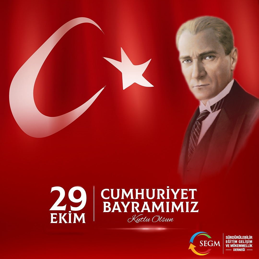dernek_segm's tweet image. Özgürlük ve Demokrasimizin anlamı Cumhuriyetimizin 97. yılı.

Cumhuriyetin mimarı Mustafa Kemal Atatürk ve arkadaşlarını bir kez daha saygıyla anıyoruz.

29 Ekim Cumhuriyet Bayramımız kutlu olsun!

#SEGM #Cumhuriyet #29Ekim #Özgürlük #Demokrasi #Sürdürülebilirlik #Gelişim #Eğitim