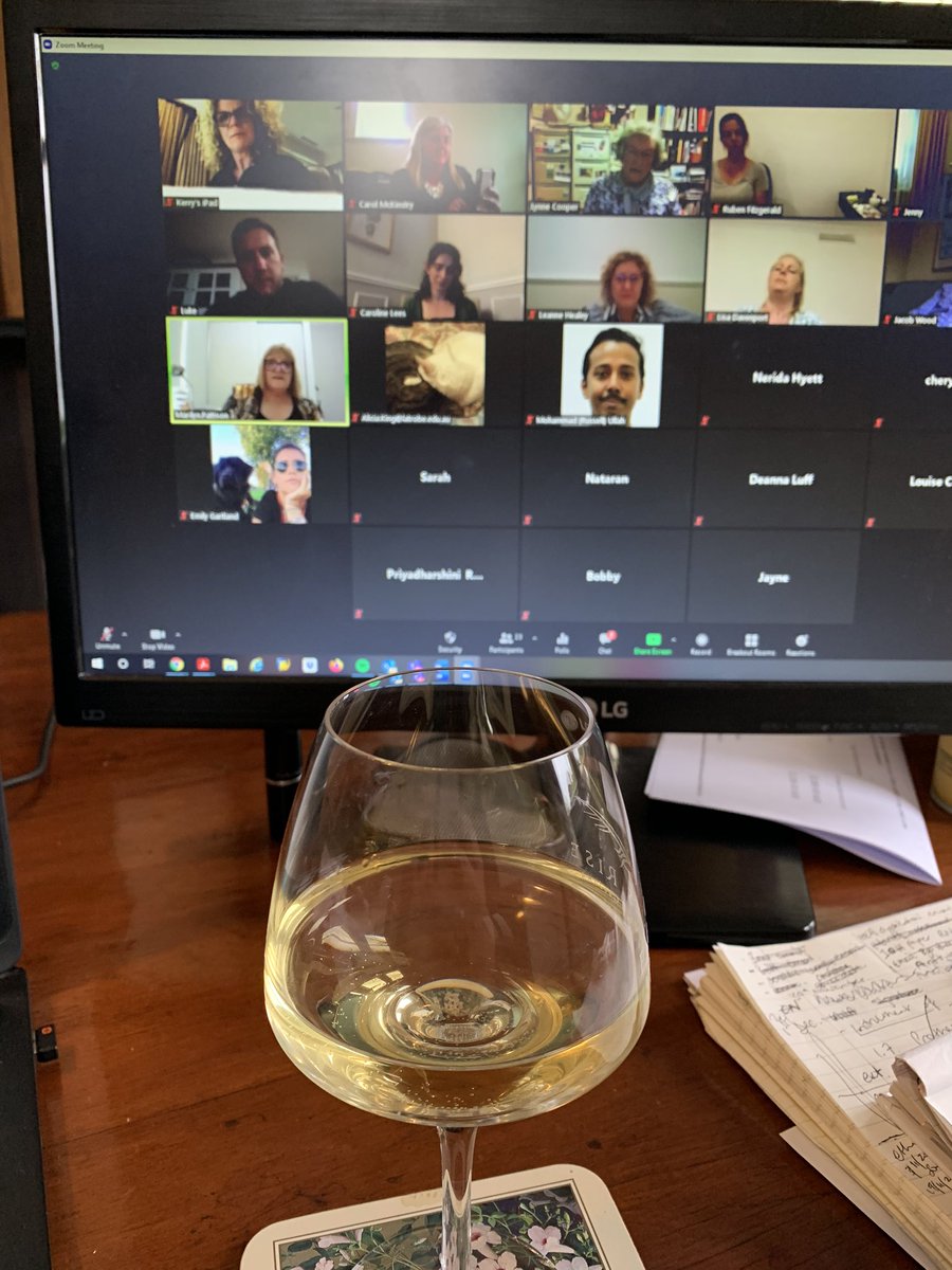 MckinstryC's tweet photo. Celebrating #OTWeek2020 with @thewfot president Marilyn Pattison talking to central Victorian OTs about the WFOT COVID survey over virtual drinks #veryhonoured #bestprofession @otaust @latrobe https://t.co/K2JYOT2RkX