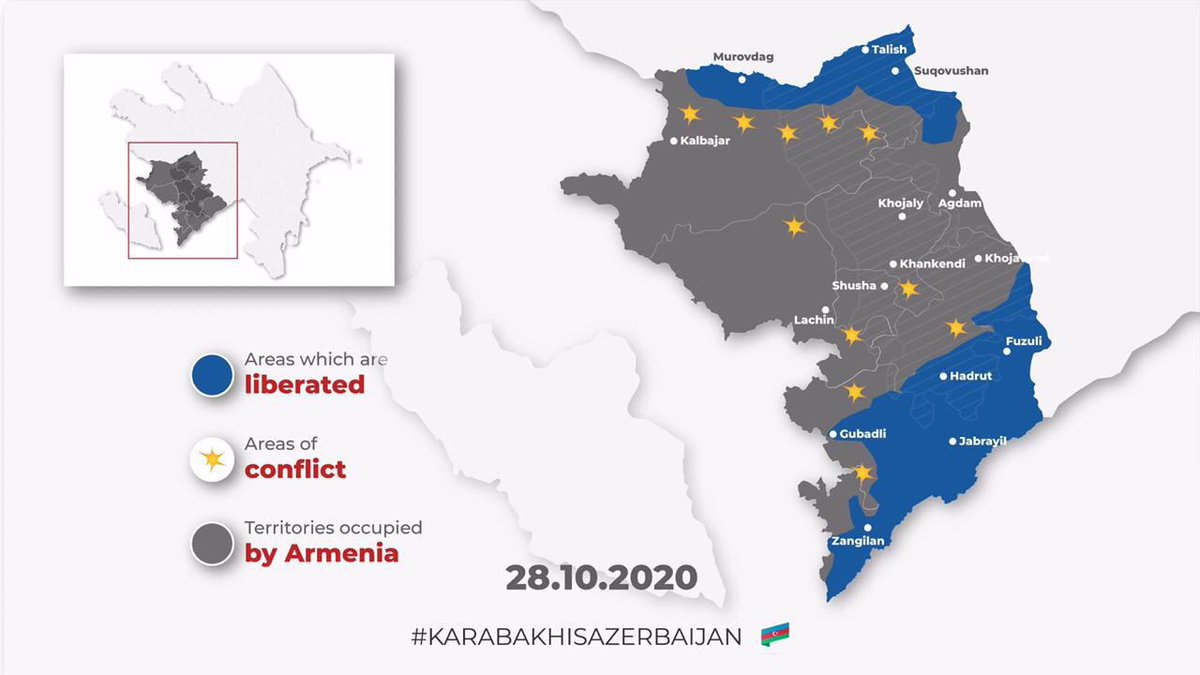 #Azerbaijan continues to liberate Nagorno-Karabakh from the #Armenia’n occupants and fight against terrorisms and acts of barbarism committed by the separatists and the government of Armenia. #StopArmenianOccupation #StopArmenianAggression