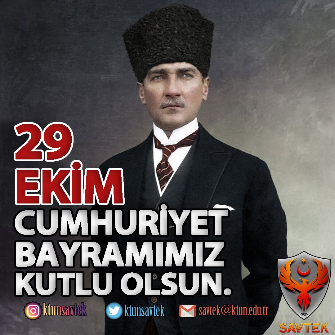 🇹🇷 Cumhuriyetimizin 97. yıldönümü kutlu olsun. Başta Cumhuriyetimizin kurucusu Gazi Mustafa Kemal Atatürk olmak üzere bize bu günleri armağan eden tüm şehitlerimizi ve gazilerimizi rahmet ve minnetle anıyoruz. Yaşasın Cumhuriyet. 🇹🇷
<a href="/KonyaTeknikEEM/">Konya Teknik - EEM</a>
<a href="/KTUNEDU/">Konya Teknik Üniversitesi (KTÜN)</a> #cumhuriyetbayramı