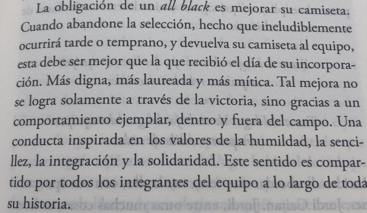 pepmari4's tweet image. La obligación de un All Black.
#CitasDeMisLibros
#EquiposCampeones
